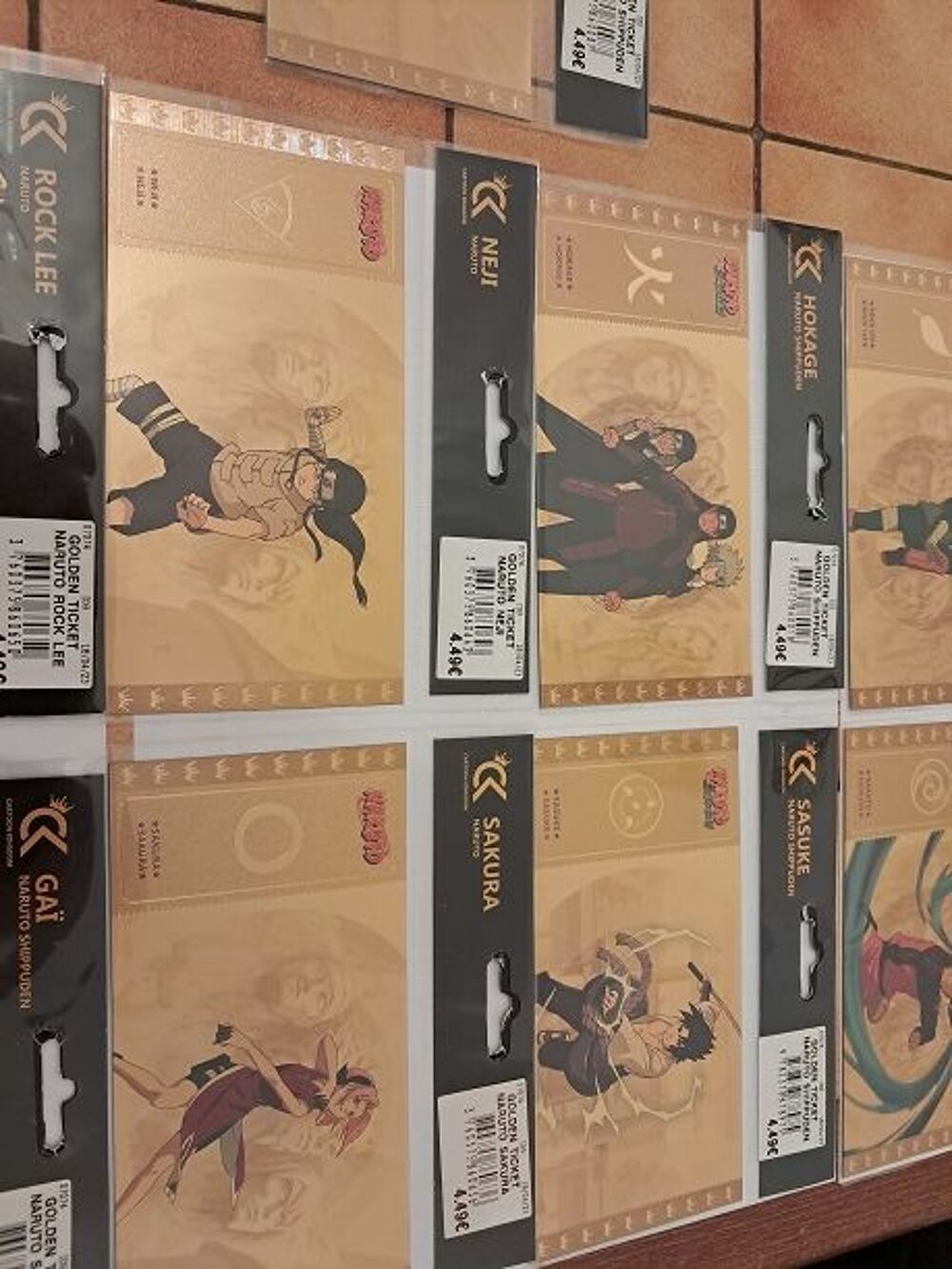 Gold ticket NARUTO billet or manga anime partie 1 japon ninj 