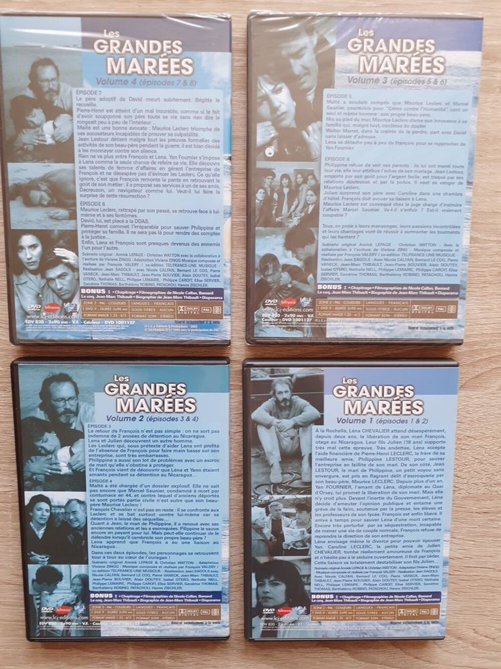 Saga " LES GRANDES MAREES " - 4 DVD dont 2 sous blisters. DVD et blu-ray