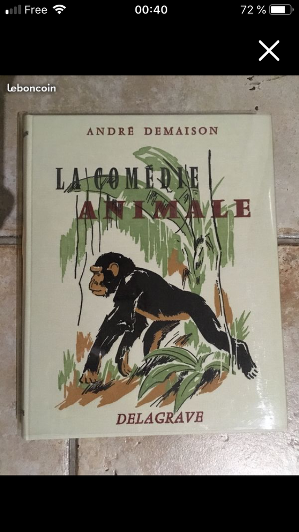Livre ancien broch&eacute; La com&eacute;die animale 
Livres et BD
