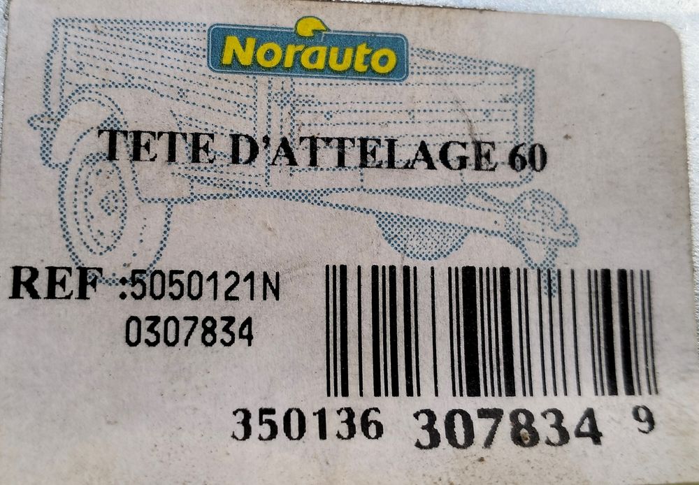 Tête d'attelage 60mm NORAUTO - Norauto