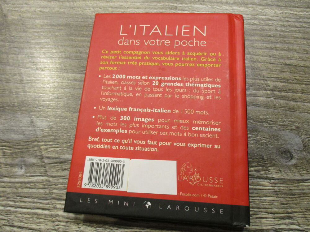 Mini LAROUSSE de poche FRANCAIS/ITALIEN Livres et BD