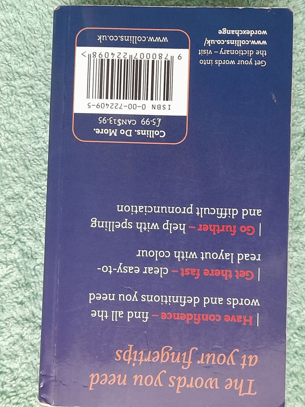 Dictionnaire anglais Collins Livres et BD