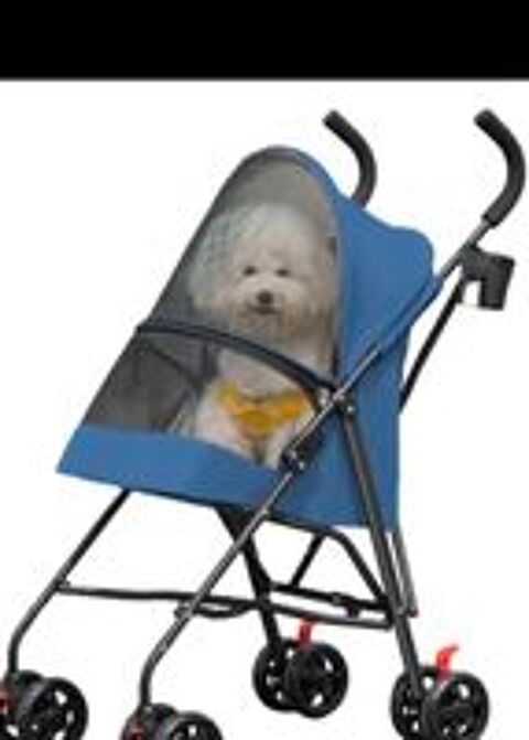   chariot bleu pour animaux de compagnie 
