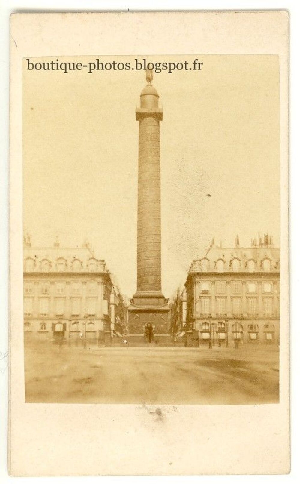 CDV Photo Paris Colonne Vend&ocirc;me Photographie Anonyme ca1865 