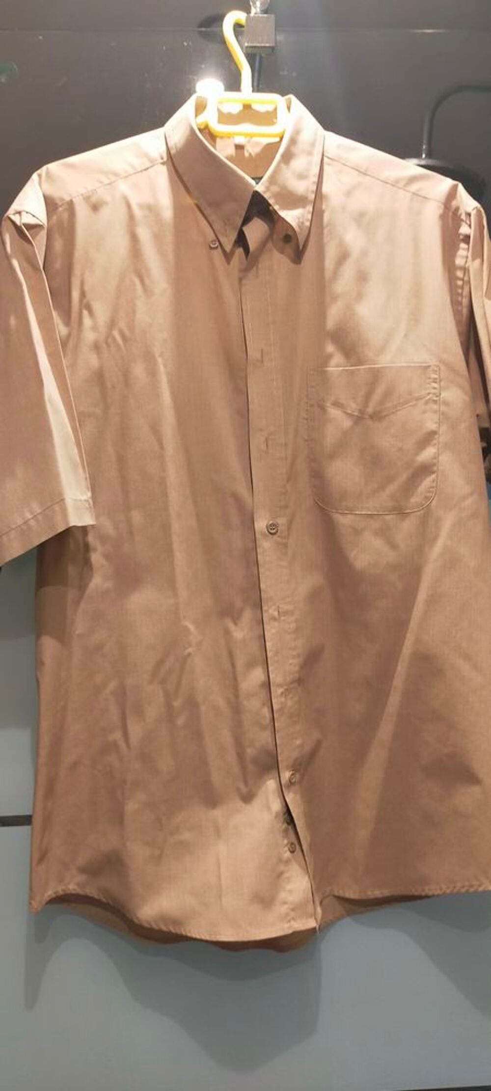 chemise Homme CANDA beige manches courtes - Taille M ? 39/4 Vêtements