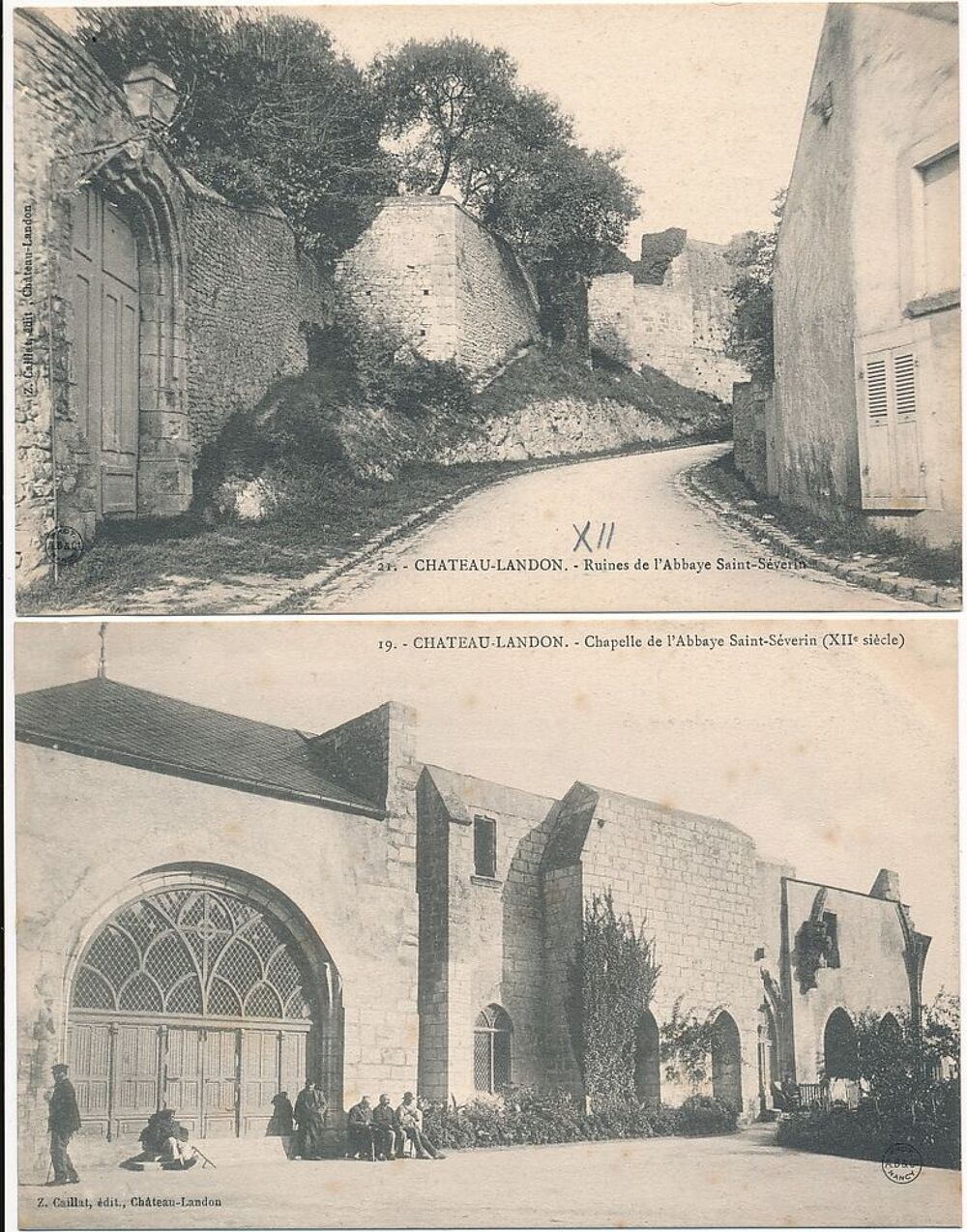 10 Cartes Postales Anciennes Chateau-Landon 
