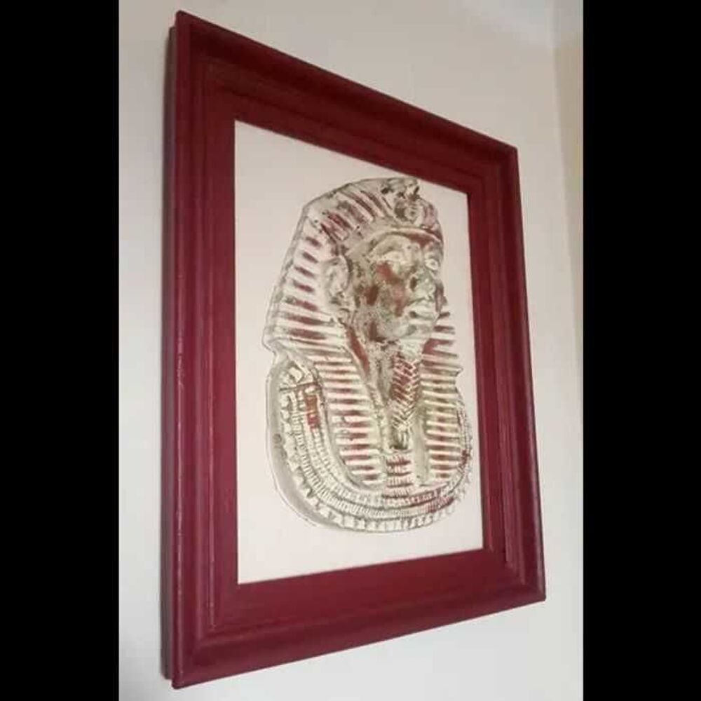 Tableau t&ecirc;te Pharaon &Eacute;gyptien, 3D &agrave; relief Décoration