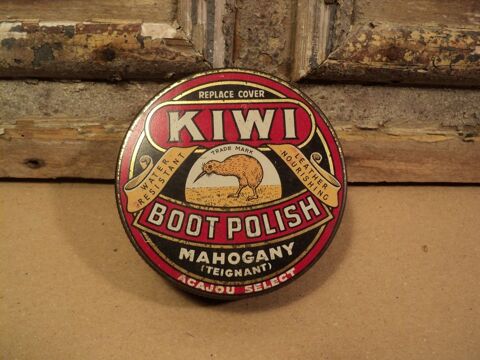 Ancienne Boite Cirage Kiwi Boot Polish. 12 Loches (37)