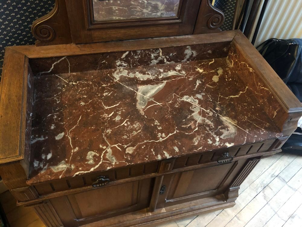Coiffeuse ancienne plateau marbre Meubles