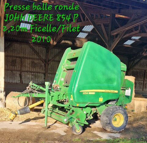 Presse balle ronde JOHN DEERE 854 P de 2,20m Ficelle/Filet 15000 14100 Saint-désir