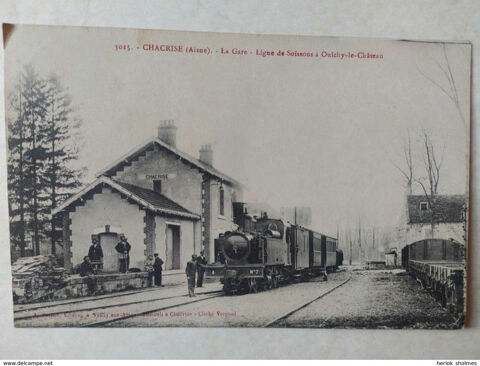 CPA Carte Postale Ancienne CHACRISE La Gare. 60 Chacrise (02)