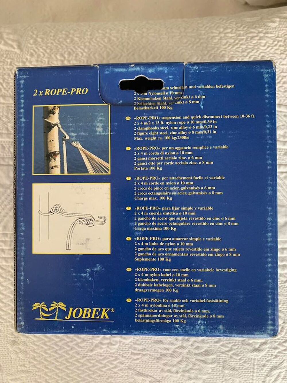 Support m&eacute;tal Rope pro kit fixation pour hamac Jobek neuf	 Jardin