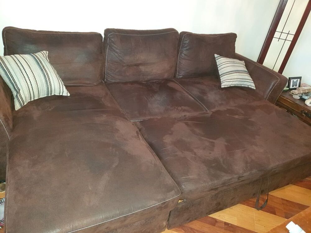 Canap&eacute; convertible m&eacute;ridienne r&eacute;versible CASABLANCA tissu Go Meubles