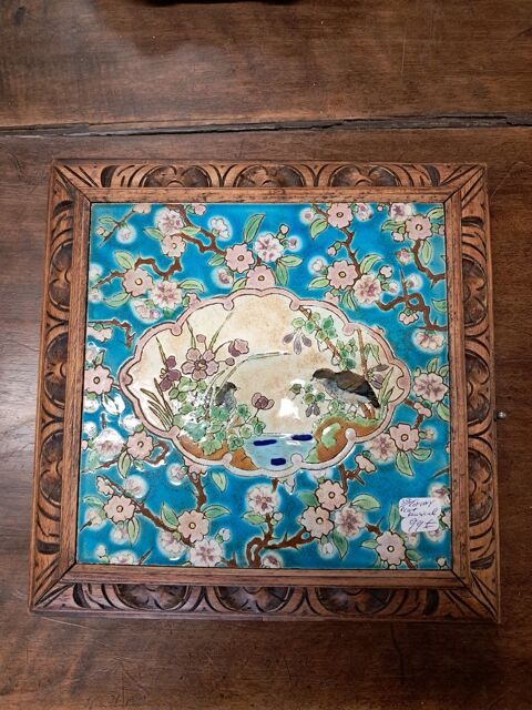 Dessous de plat musical ancien, en bois sculpt 99 Chteau-l'vque (24)