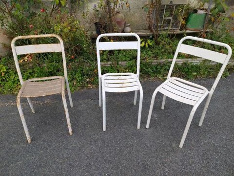 Anciennes Chaises Métal Tolix Salon Jardin Bistro Vintage 1 Loches (37)