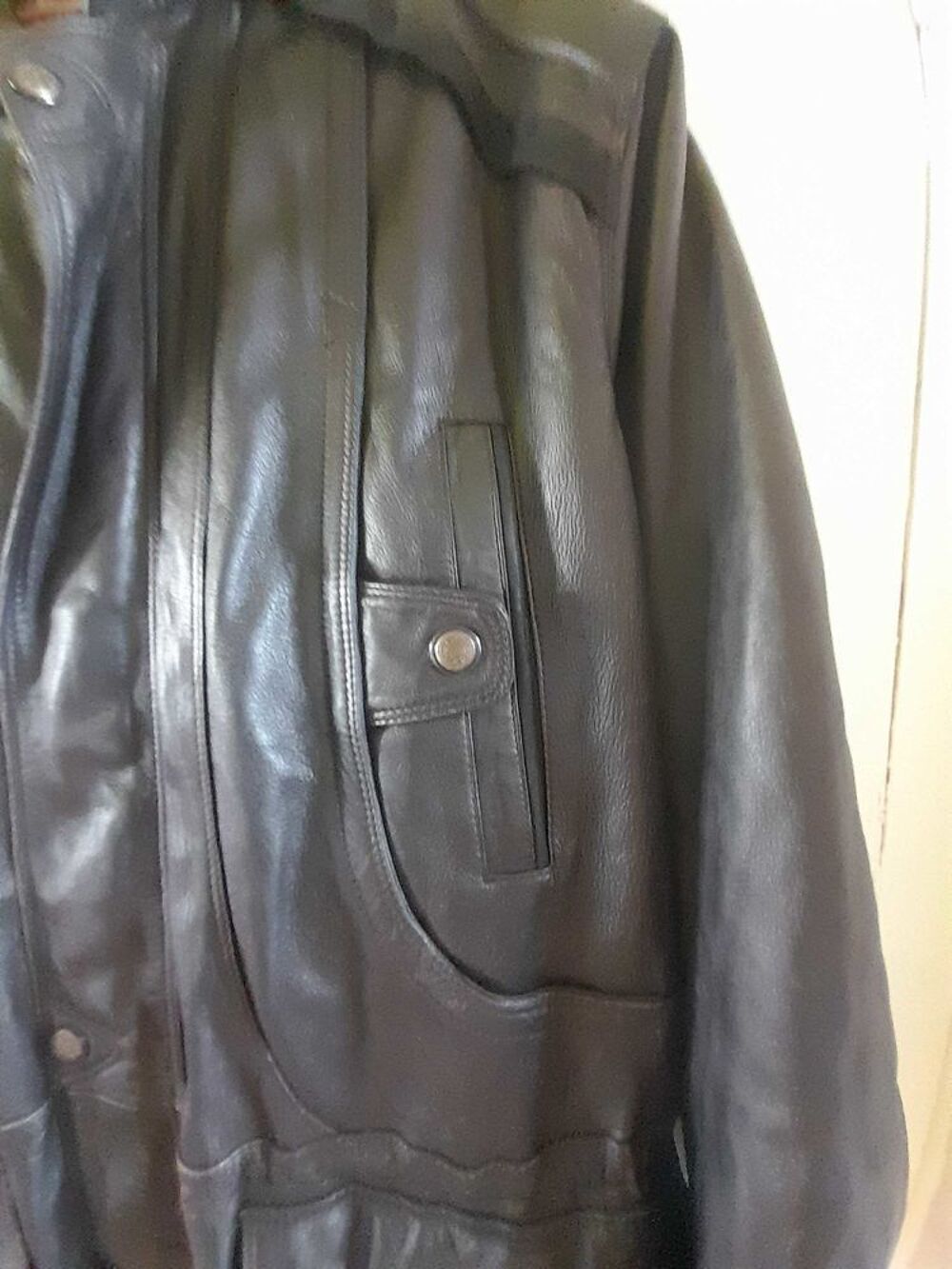 veste en cuir homme Vêtements