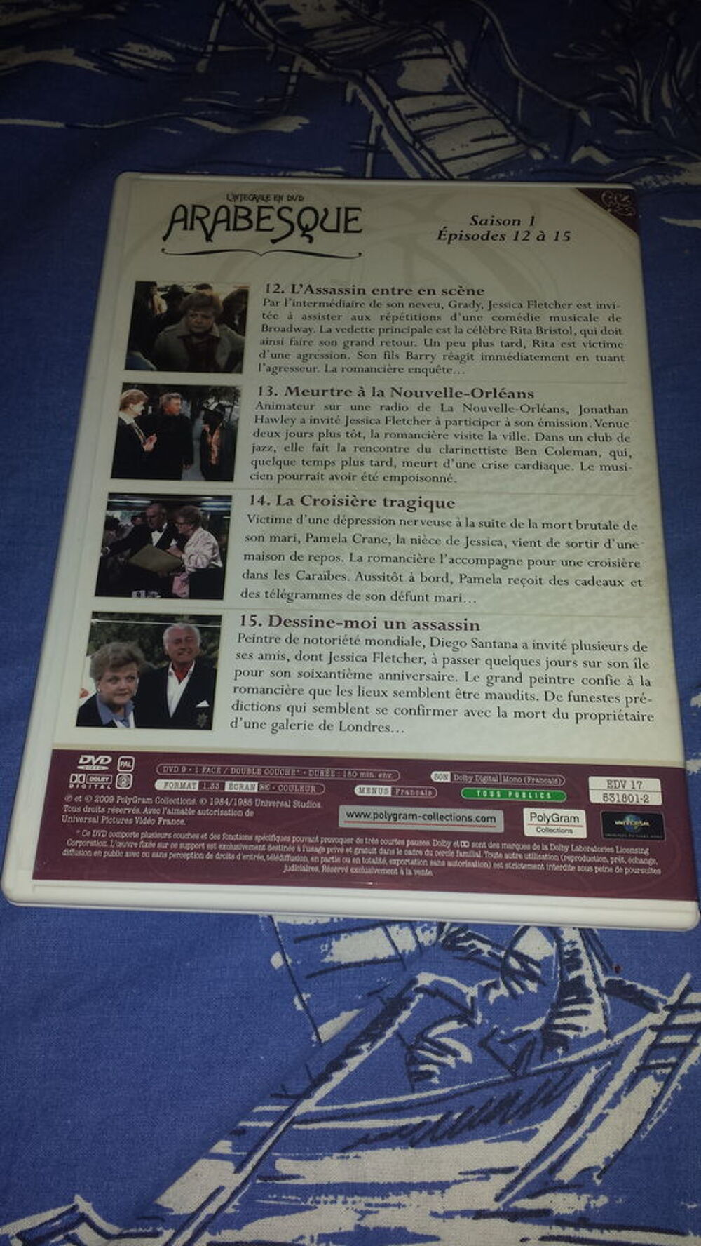 DVD ARABESQUE SAISON 1 EPISODES 12 A 15
DVD et blu-ray