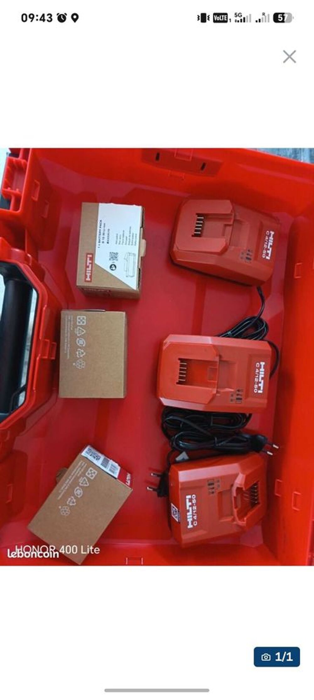   chargeur Hilti et batteries Hilti 