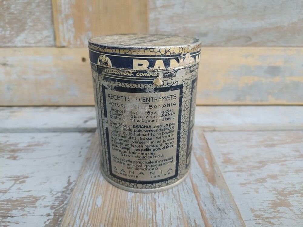 Ancienne Boite Publicitaire Banania T&ocirc;le Aluminium 
