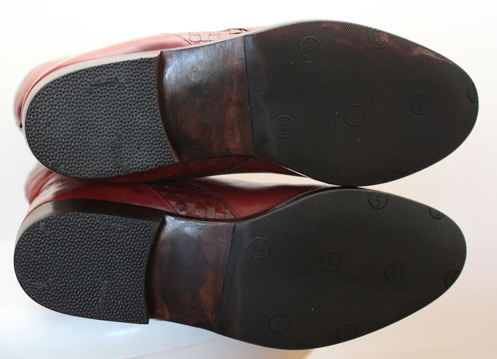 Bottes cuir rouge STEPHANE KELIAN T.38 Fr Chaussures