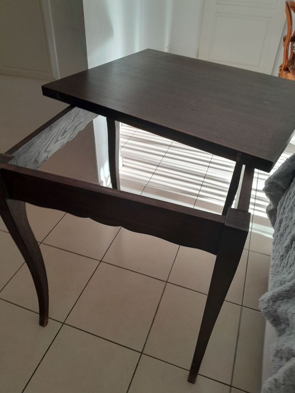TABLE PORTEFEUILLE EN BOIS DE CHENE MARRON Meubles