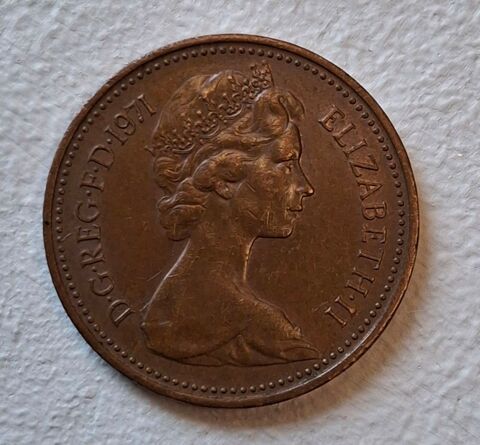 Pi�ce de monnaie ROYAUME-UNI, new pence 1 ELIZABETH II 1971 20 Saint-Martin-de-Seignanx (40)