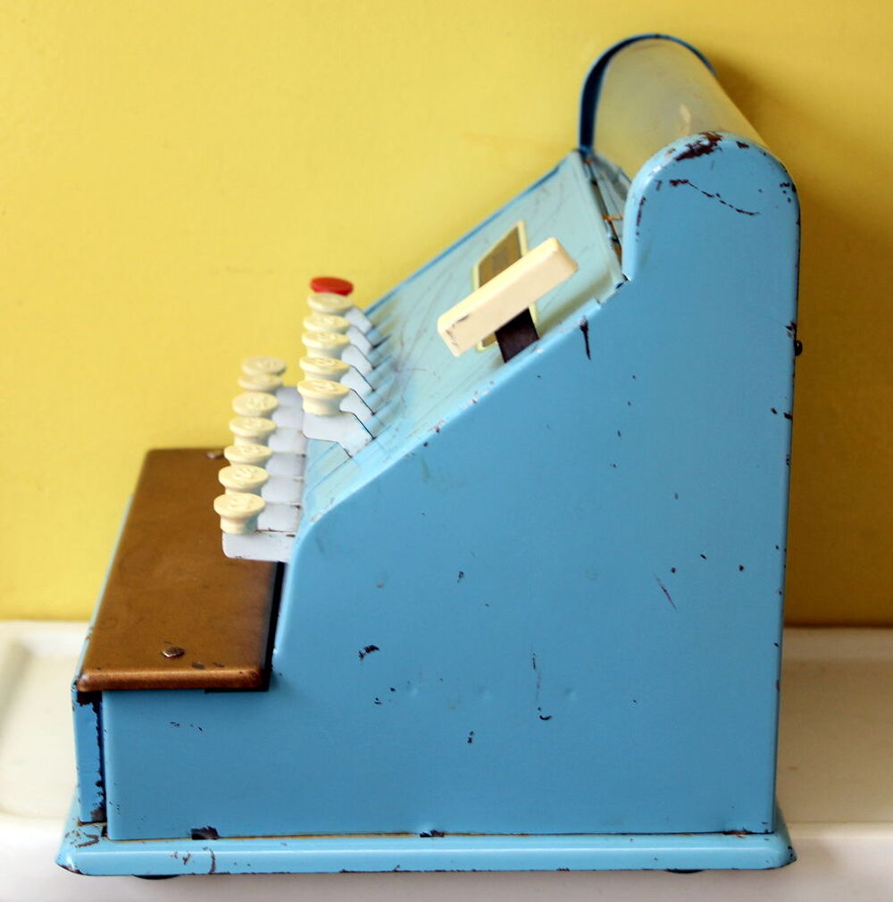 Caisse enregistreuse jouet t&ocirc;le marchande 1950 Jeux / jouets