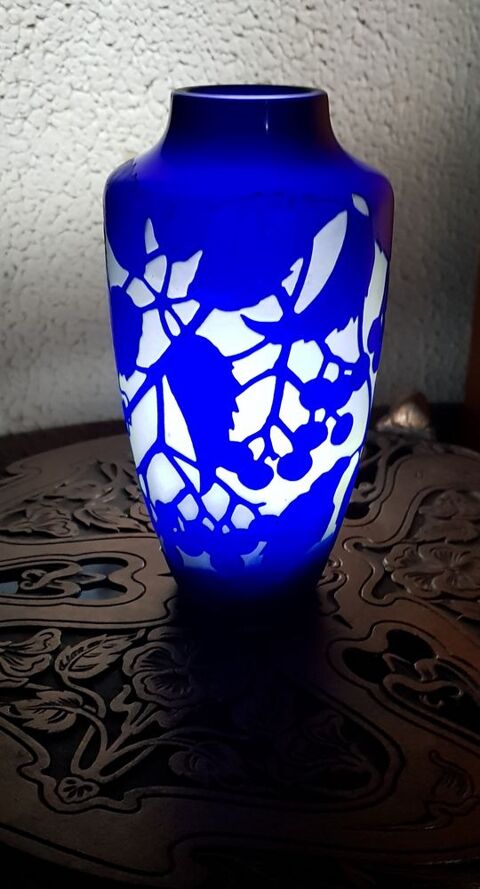 Superbe vase Art nouveau multicouches D'Argental 950 Mont-de-Marsan (40)