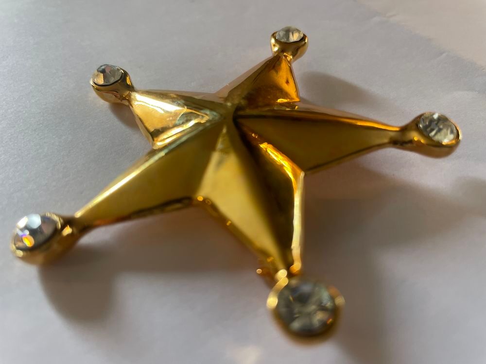Broche dor&eacute; &eacute;toile strass Ines De La Fressange Bijoux et montres