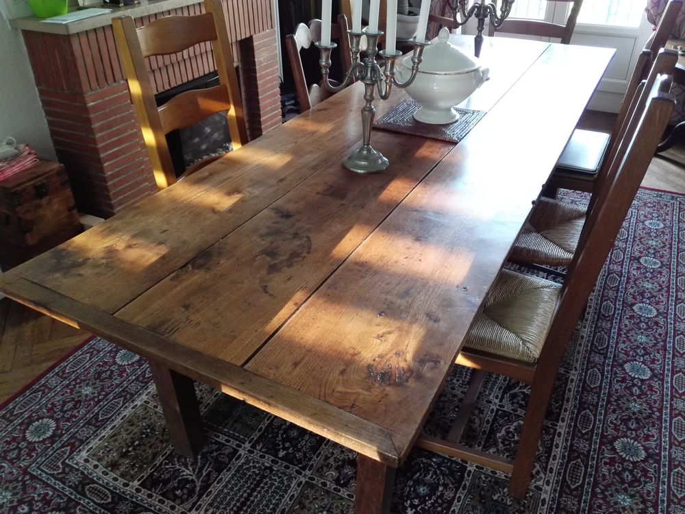 OU ECHANGE TABLE DE FERME EN ORME Meubles