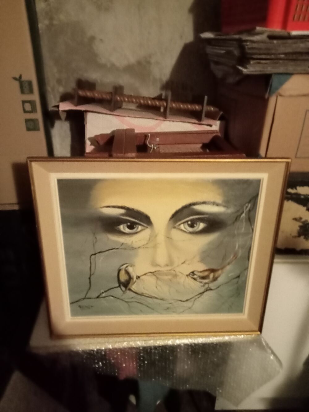 Tableau " Femme et l'Oiseau " Décoration