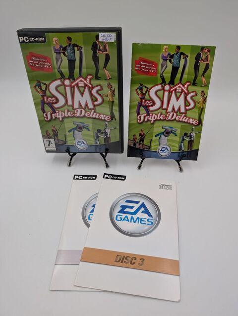 Jeu PC Les Sims Triple Deluxe en boite, complet (Clé CD incl 6 Vulbens (74)