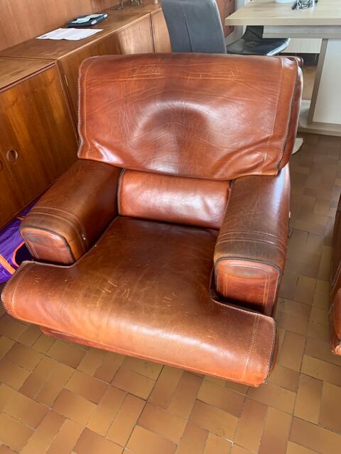 deux fauteuils cuir, Roche Bobois Sinceny (02)