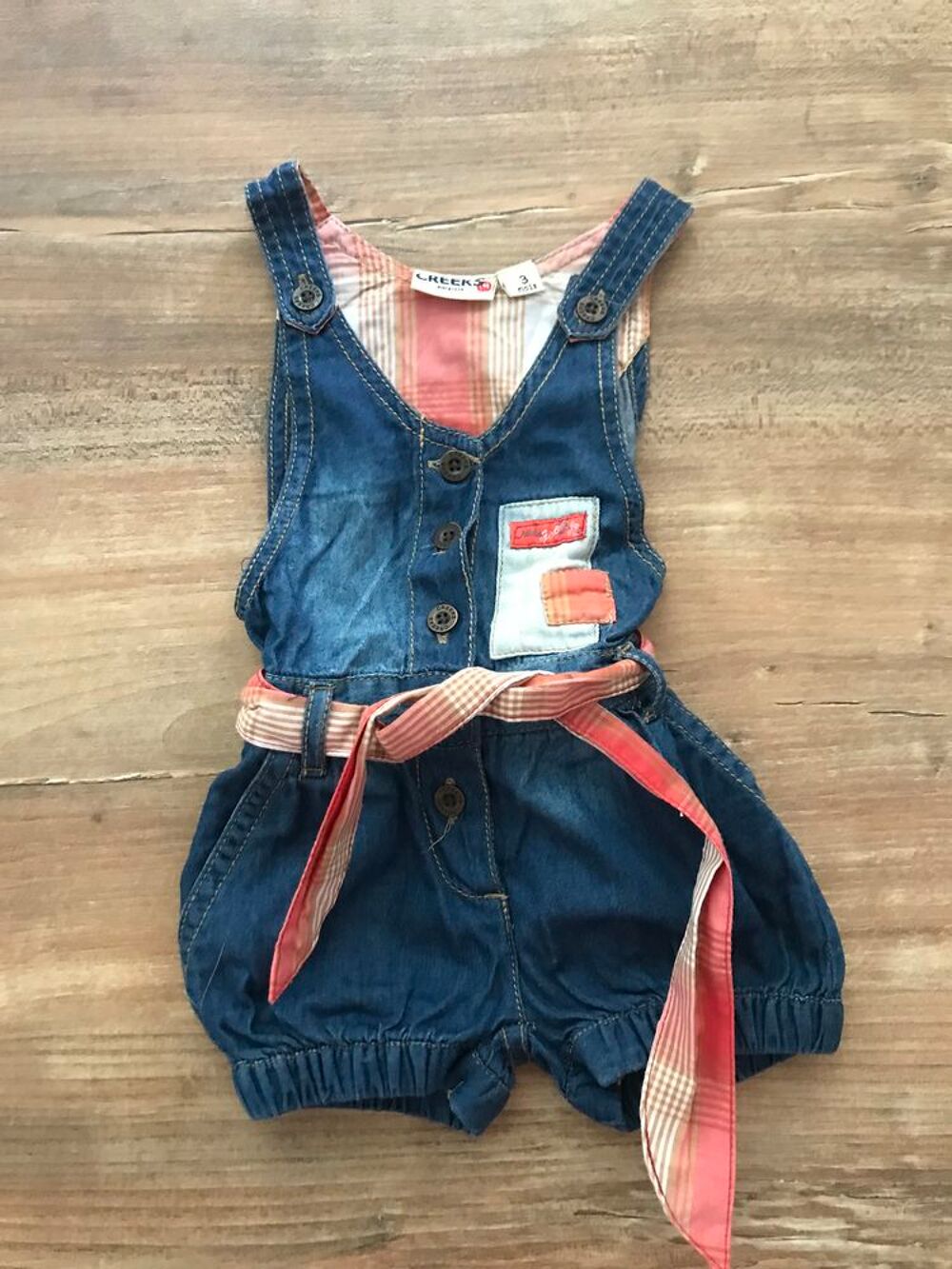 Salopette en jean enfant fille " Creeks " Puériculture