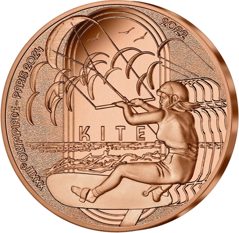 Monnaie de 1/4� - Sports Kite - JO Paris 2024 17 Dourdan (91)