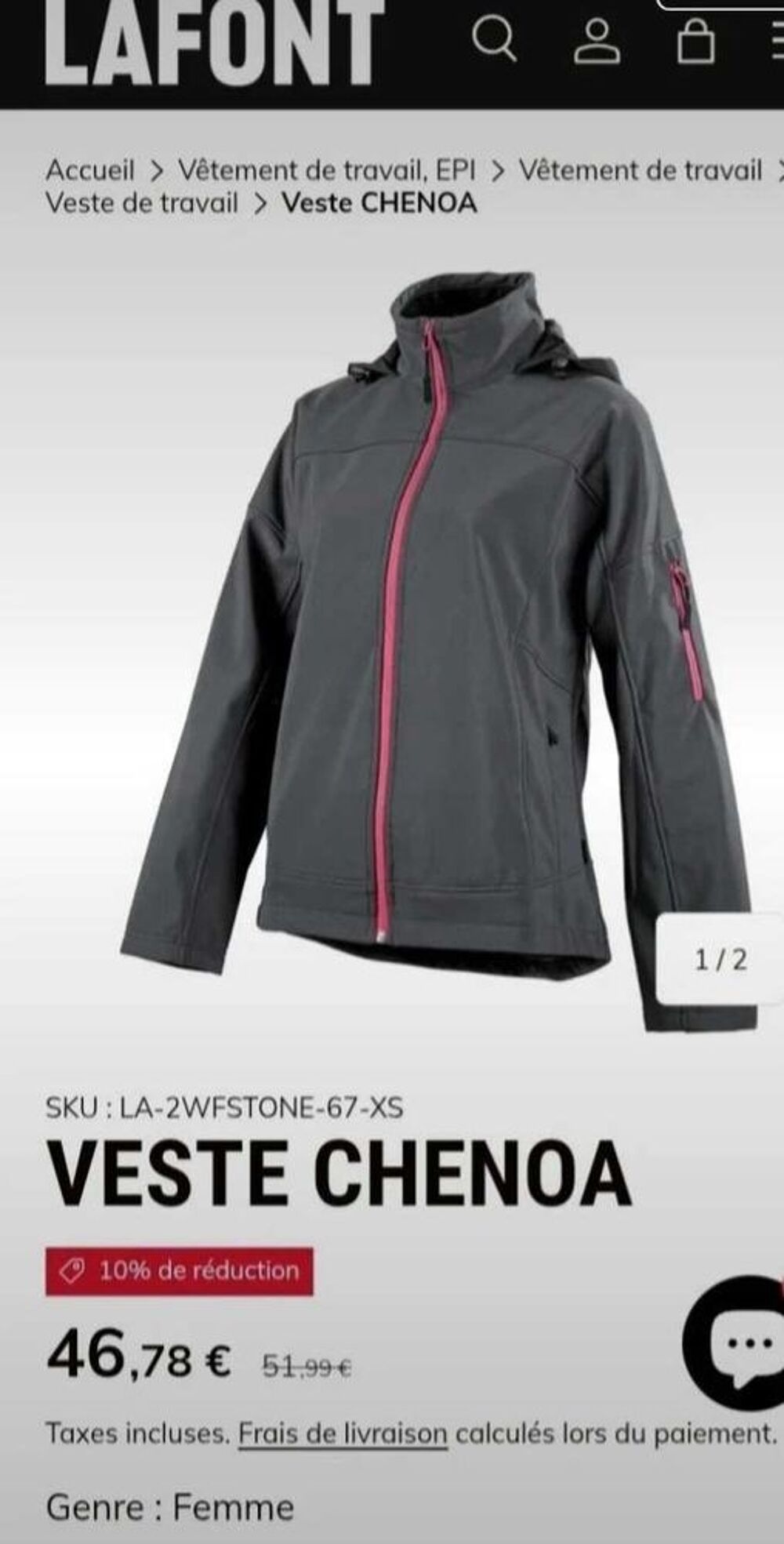 Veste de pluie Lafont professionnelle Vêtements