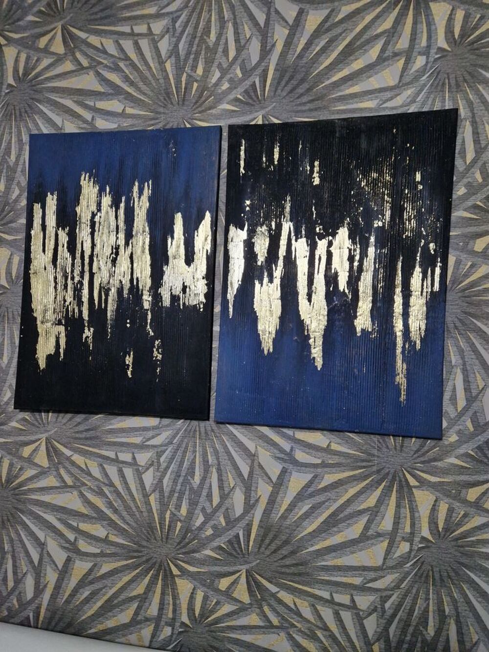 2 pi&egrave;ces, Tenture murale textur&eacute;e Dcoration