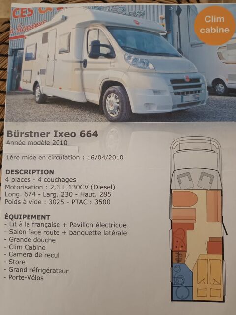 BÜRSTNER Camping car 2010 occasion Blauzac 30700