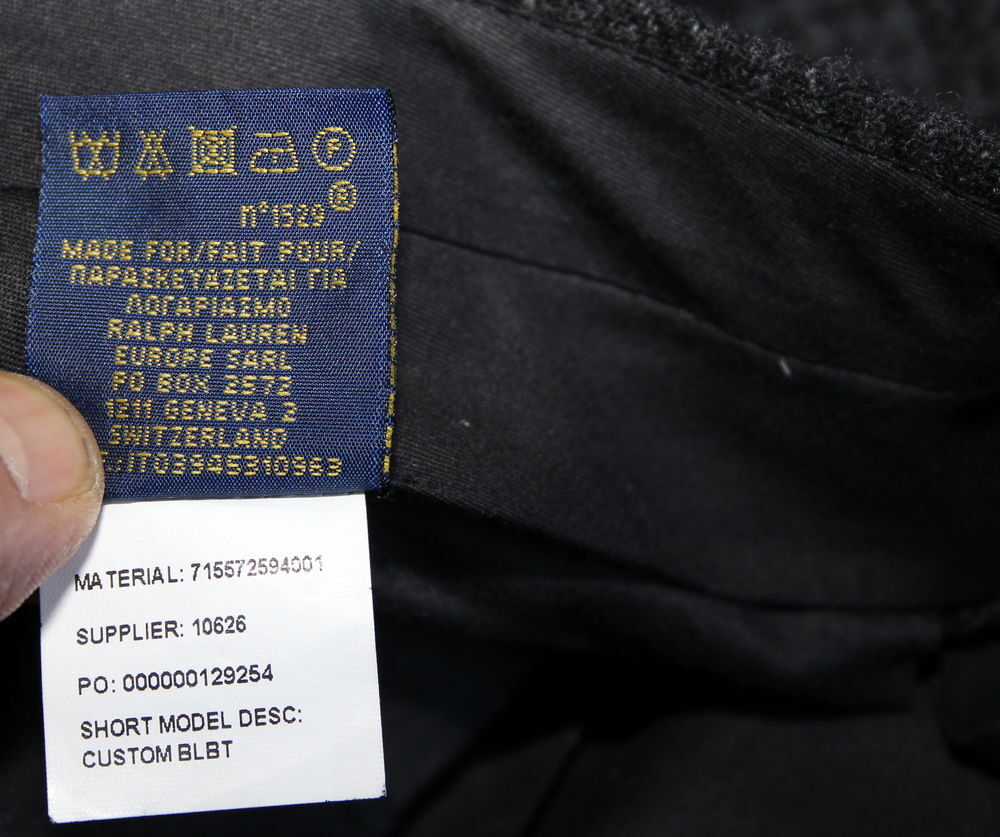 Pantalon noir &amp; anthracite RALPH LAUREN T.34 Vêtements