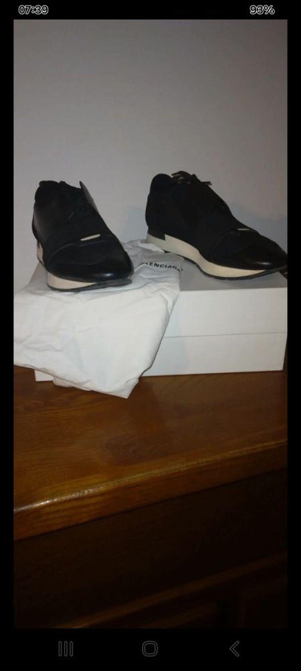 Balenciaga cuir noir Chaussures