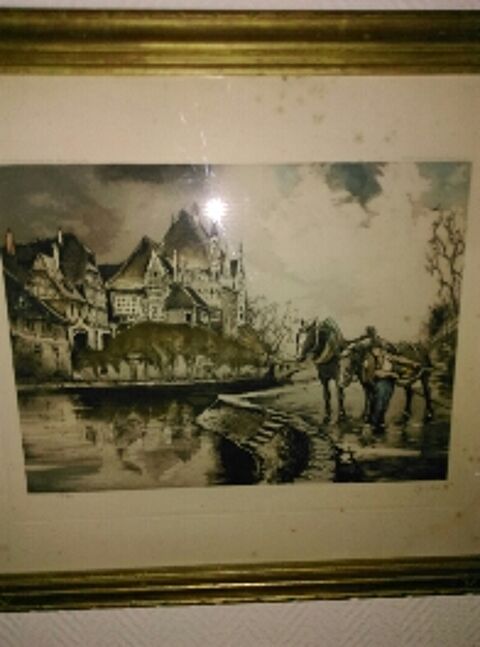 TABLEAU gravure num�rot� Et sign� 100 Noyon (60)