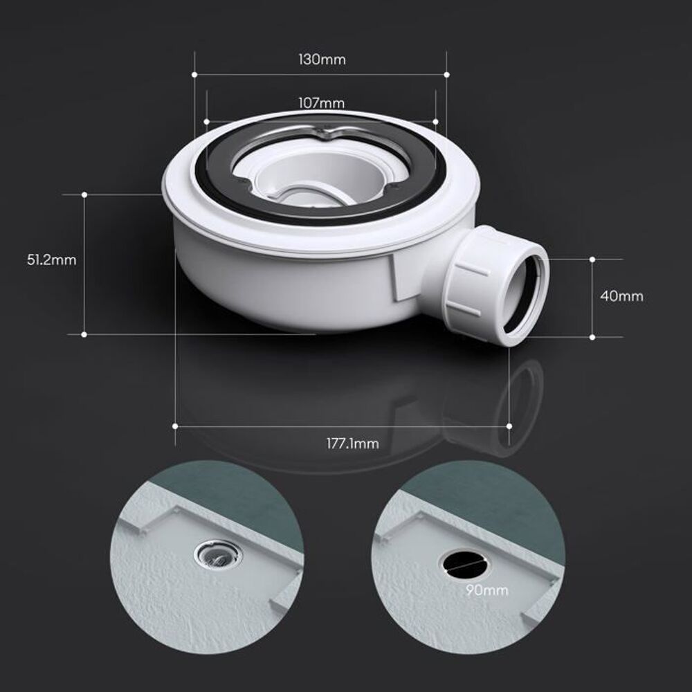 Bonde pour receveur de douche extra plat Bricolage