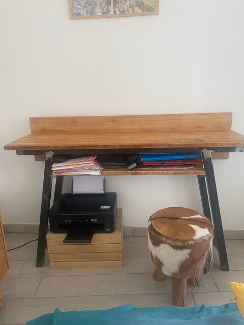 magnifique bureau fer forgé et bois 90 Fréjus (83)