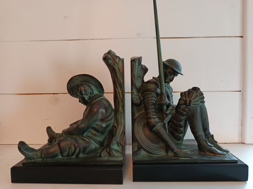 SERRE-LIVRES Don Quichotte &amp; Sancho Pan&ccedil;a Décoration
