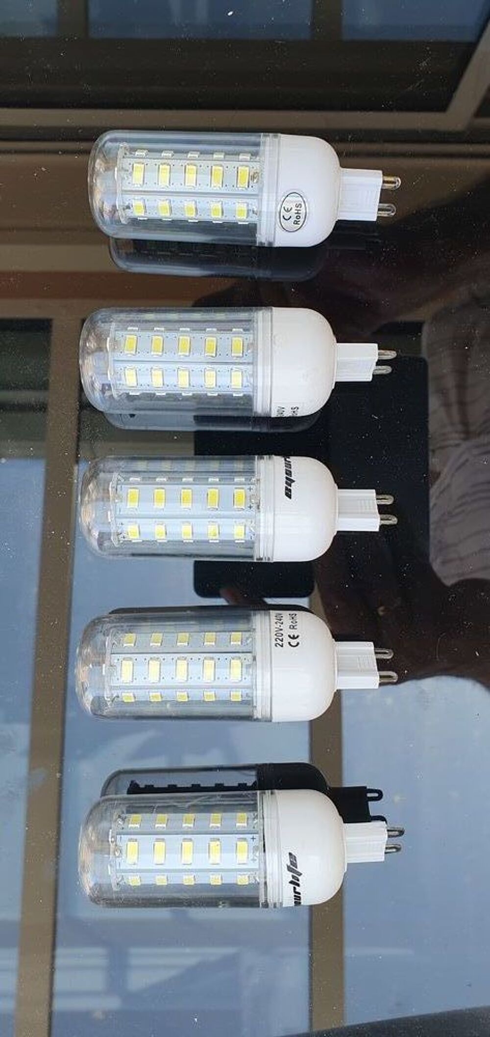 lustre chrom&eacute; 5 ampoules &eacute;quip&eacute;s en leds Décoration