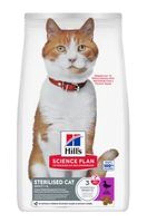   Croquettes Hill's chat stérilisé canard 