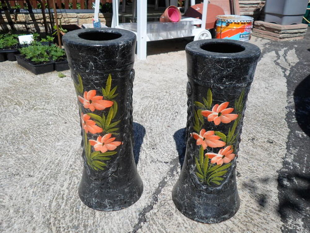 lot de 2 porte-pots decoration florale Décoration
