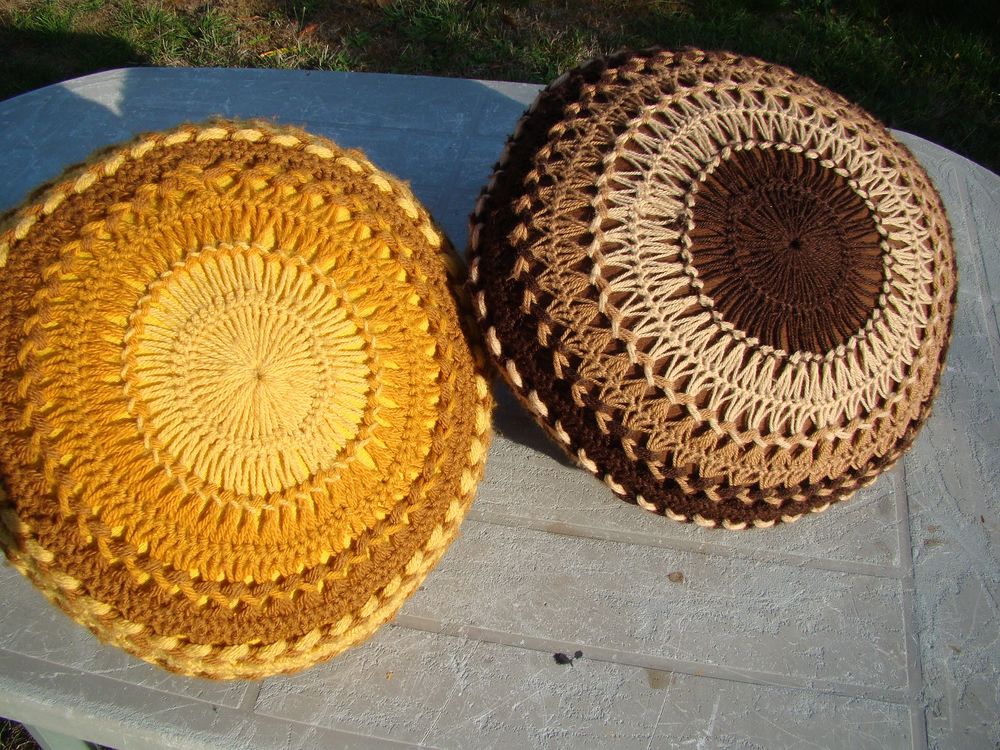 Lot de 2 coussins " Soleil " - vintage ann&eacute;es 1970 D�coration