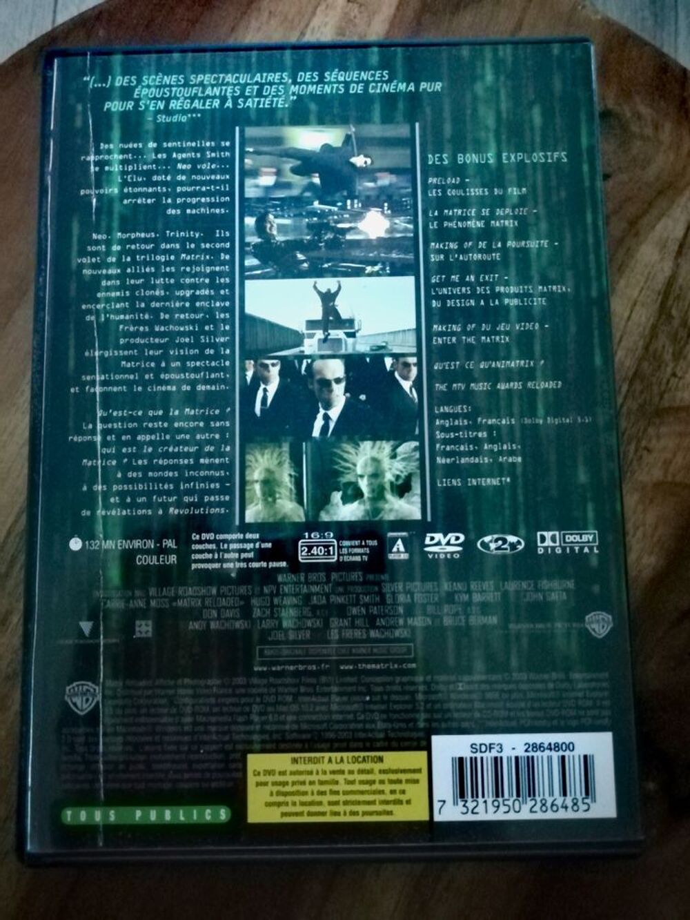 Dvd Matrix Reloaded Edition Double DVD DVD et blu-ray