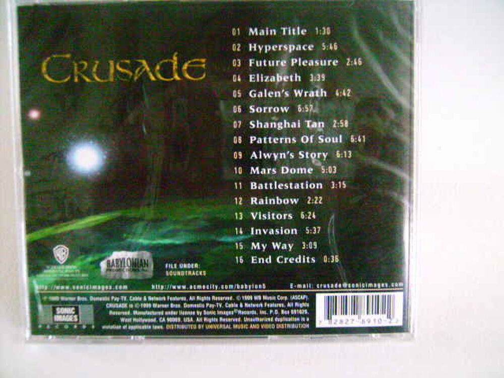 CD MUSIQUE SERIE " CRUSADE " CD et vinyles
